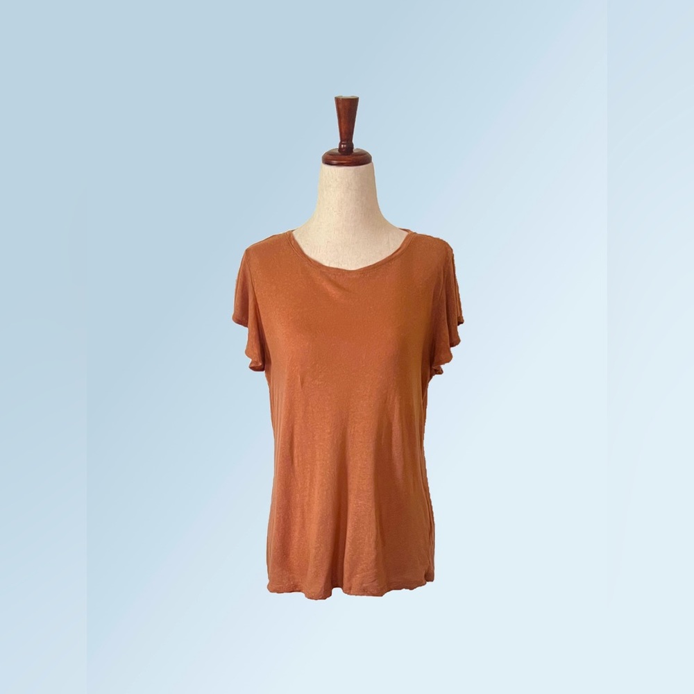 Workshop- NWOT -Flared Sleeve Top- Cinnamon Orange -Size: Medium